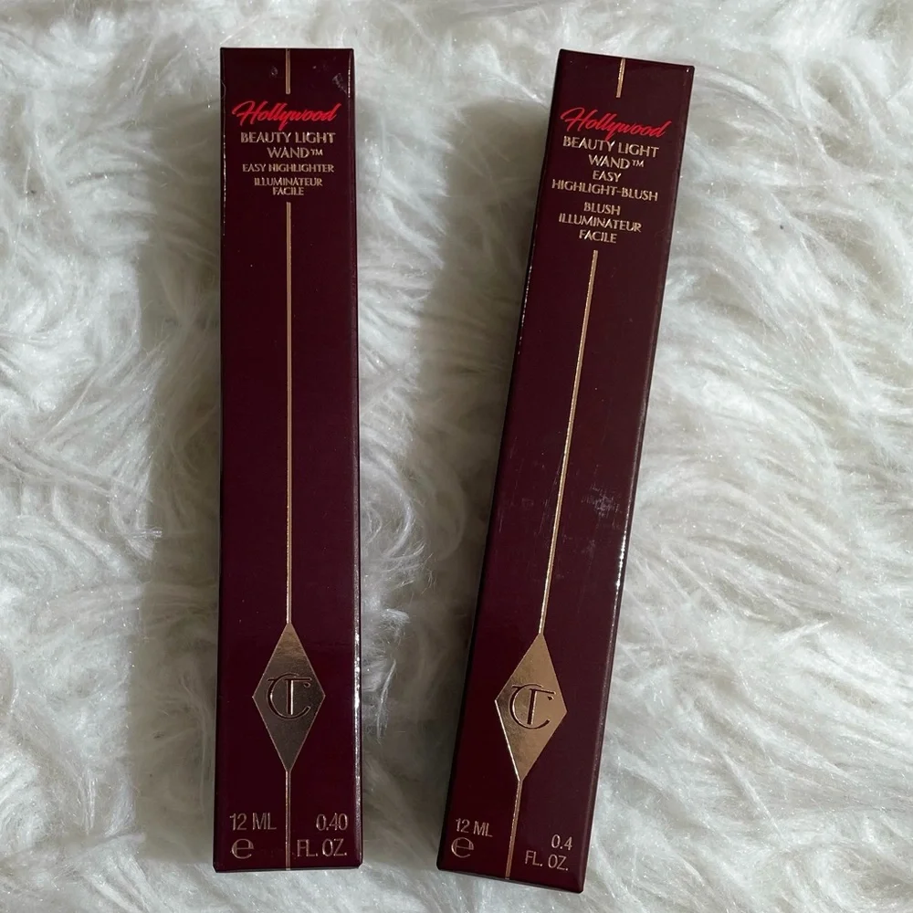 NWT Charlotte Tilbury Beauty Light Wand Spotlight Pinkgasm Sunset Highlighter